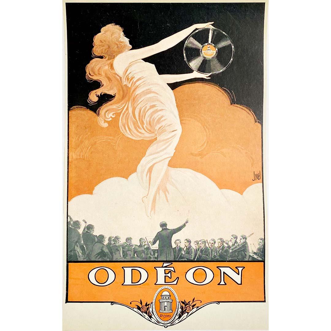 Originalplakat für Odeon aus der Zeit um 1930, ein deutsches Phänographenunternehmen – Print von Jycel