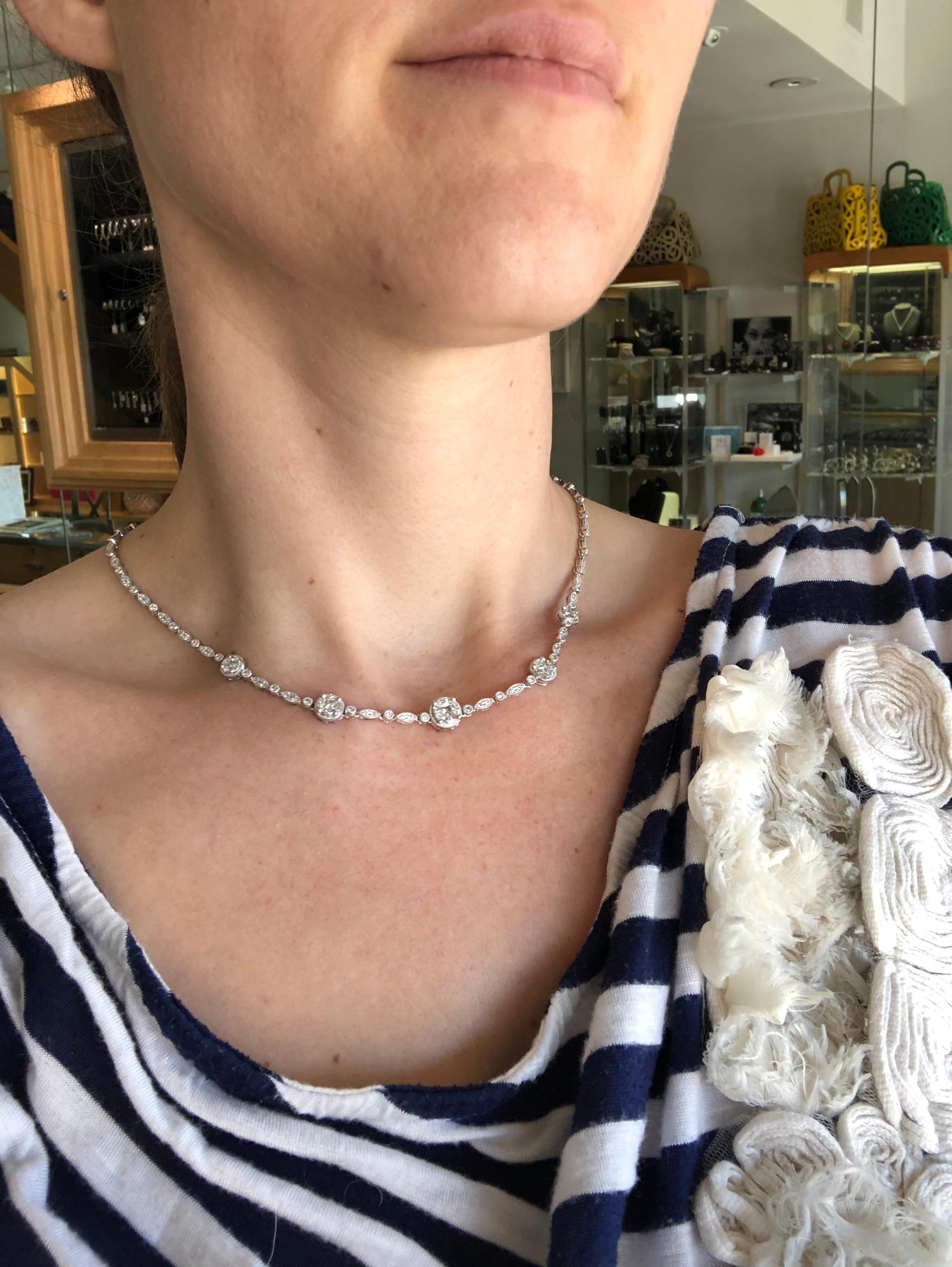 Jye's International White Gold Diamond Necklace 2