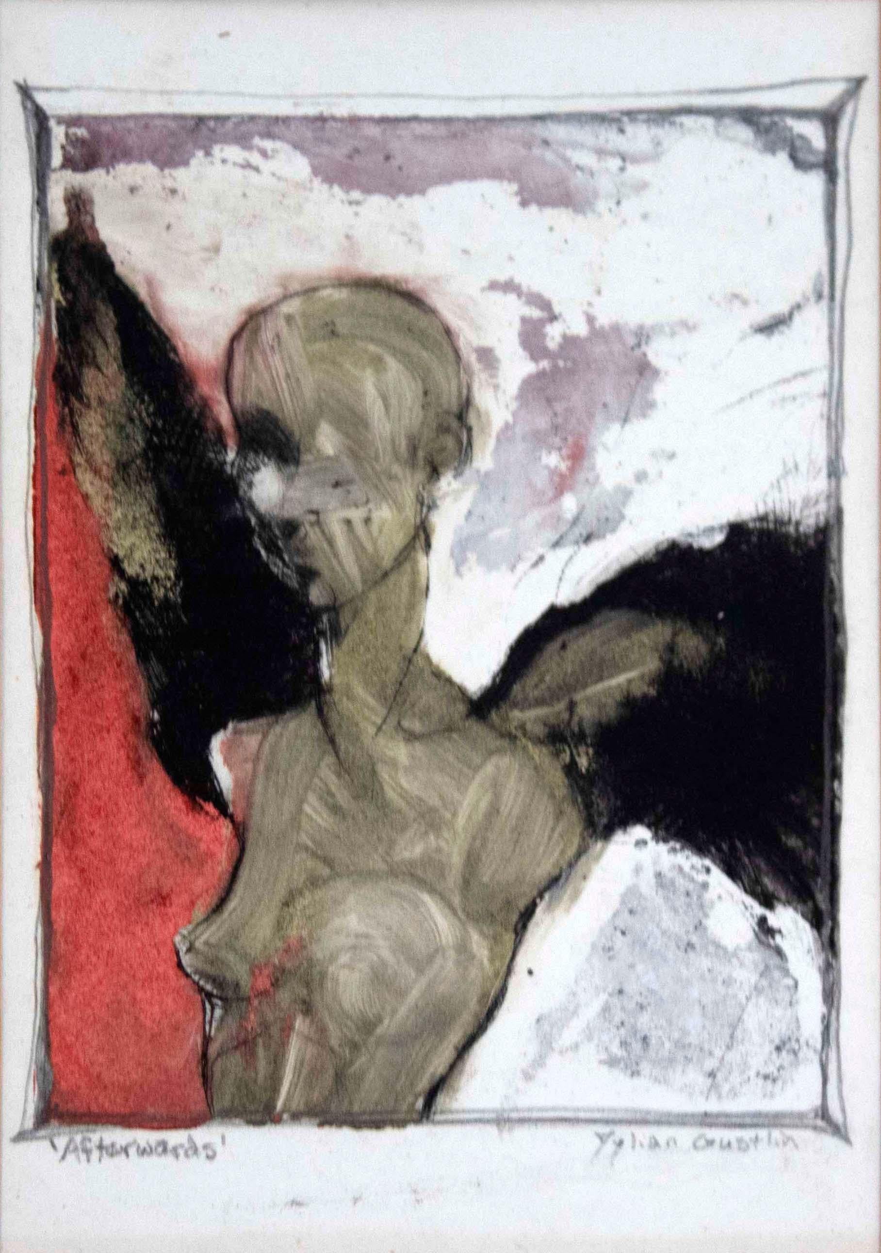 For your consideration is a captivating mixed media drawing of an angel with wings titled Afterwards in the bottom left corner and hand signed in right corner by Jylian Gustlin. 


This drawing was acquired from a curator and gallery owner from