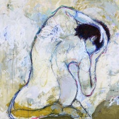 "Athena 10" Pittura gestuale figurativa ad alta energia su grande scala con tecnica mista