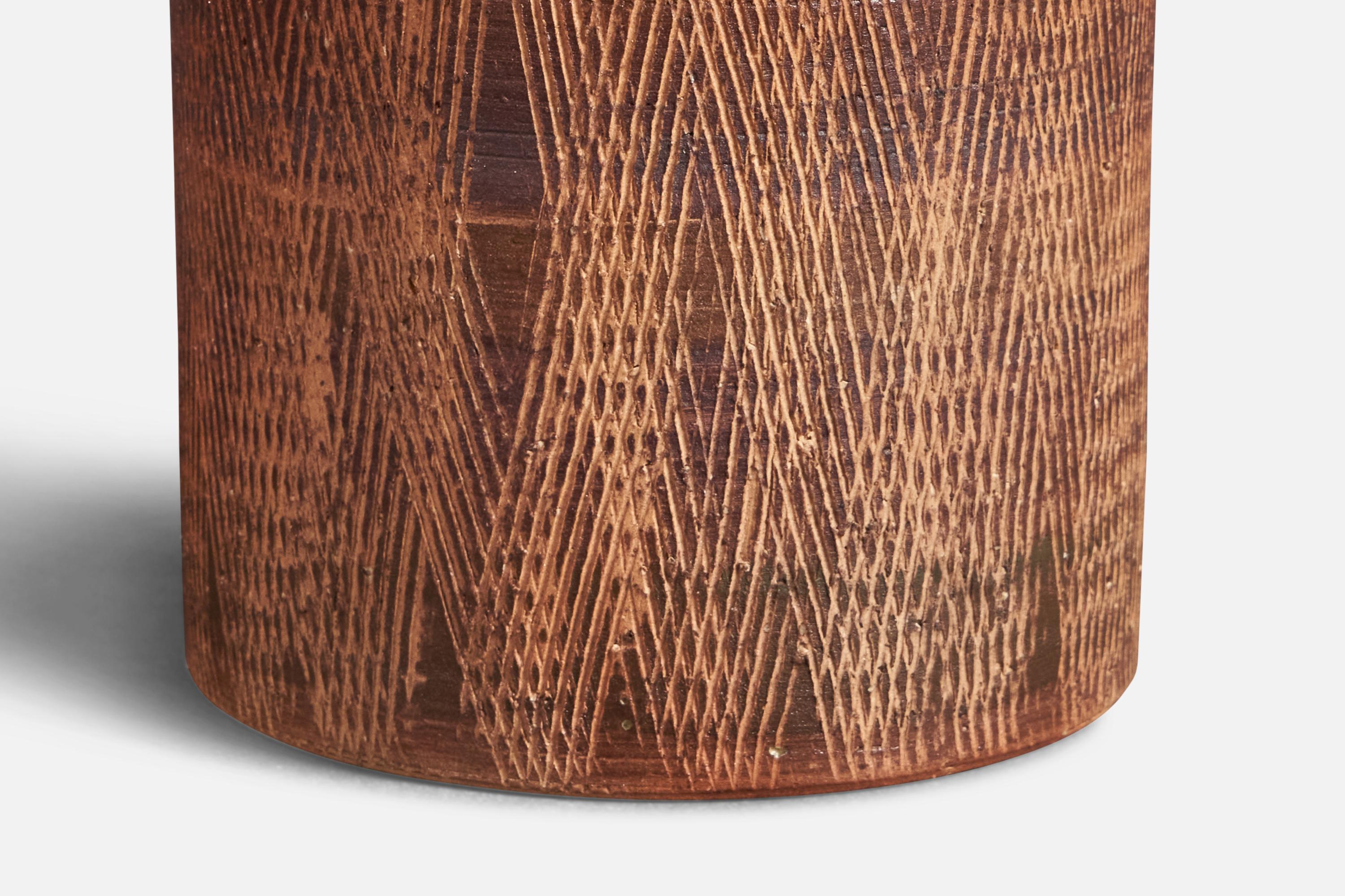 Metà XX secolo Jytte Trebbien, Vaso, Gres, Danimarca, anni '60 in vendita