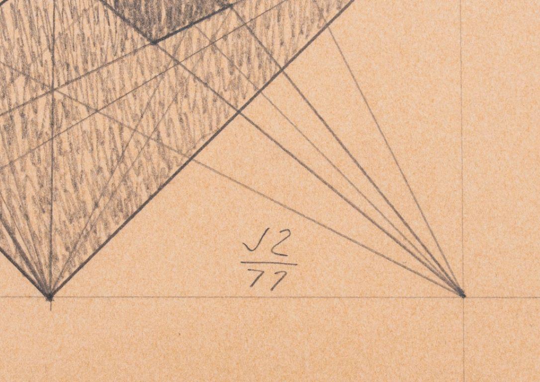 J.Z. Graphit auf Papier „Albuquerque-Q4“ auf Papier, 1977 (20. Jahrhundert) im Angebot