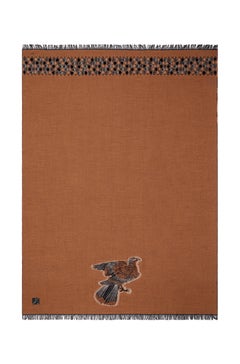 K-3 Chougembou Throw, Tora Collection, Falcon embroidered.