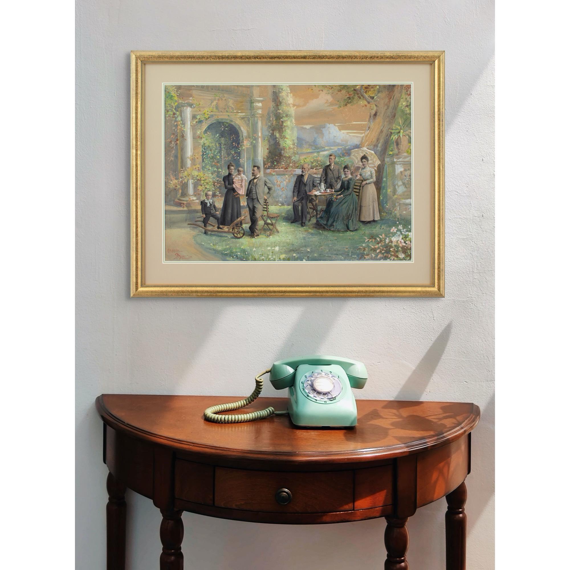 K.K. Hof Atelier Pietzner, Ritratto di famiglia in giardino in vendita 1