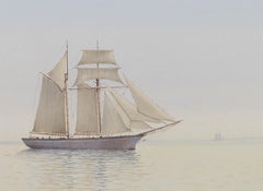 K. B. Hancock - Framed 20th Century Oil, Calm Clipper