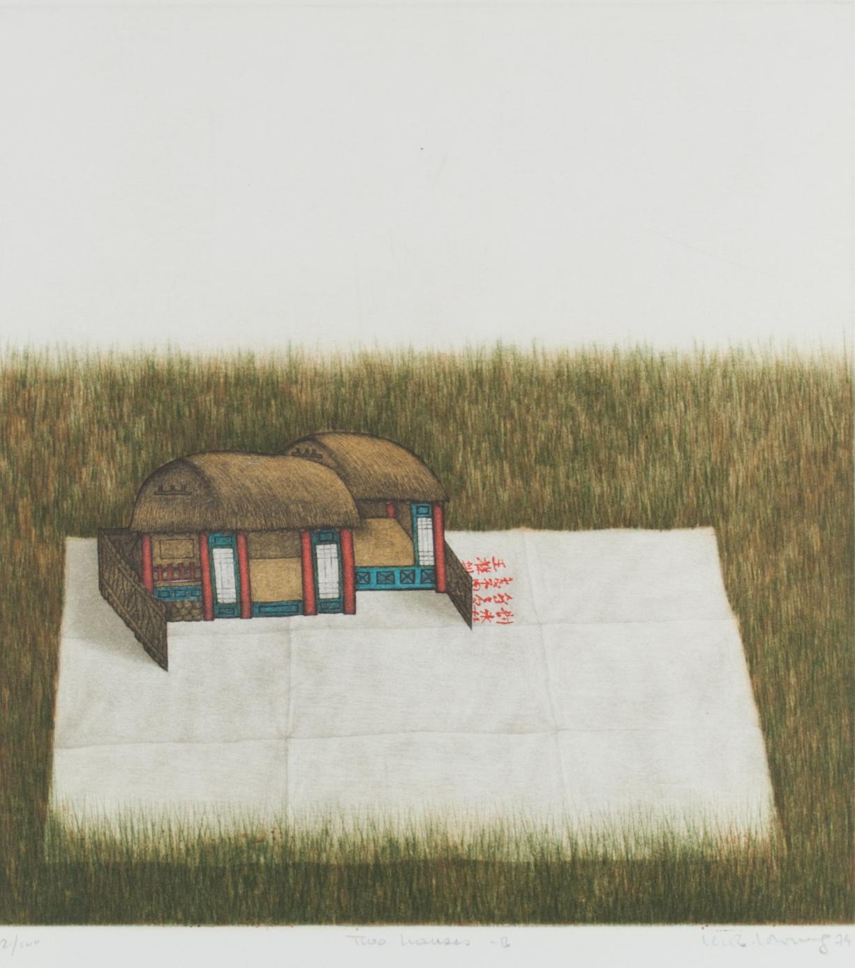 K.B. (Kyu-Baik ) Hwang Abstract Print - Two Houses