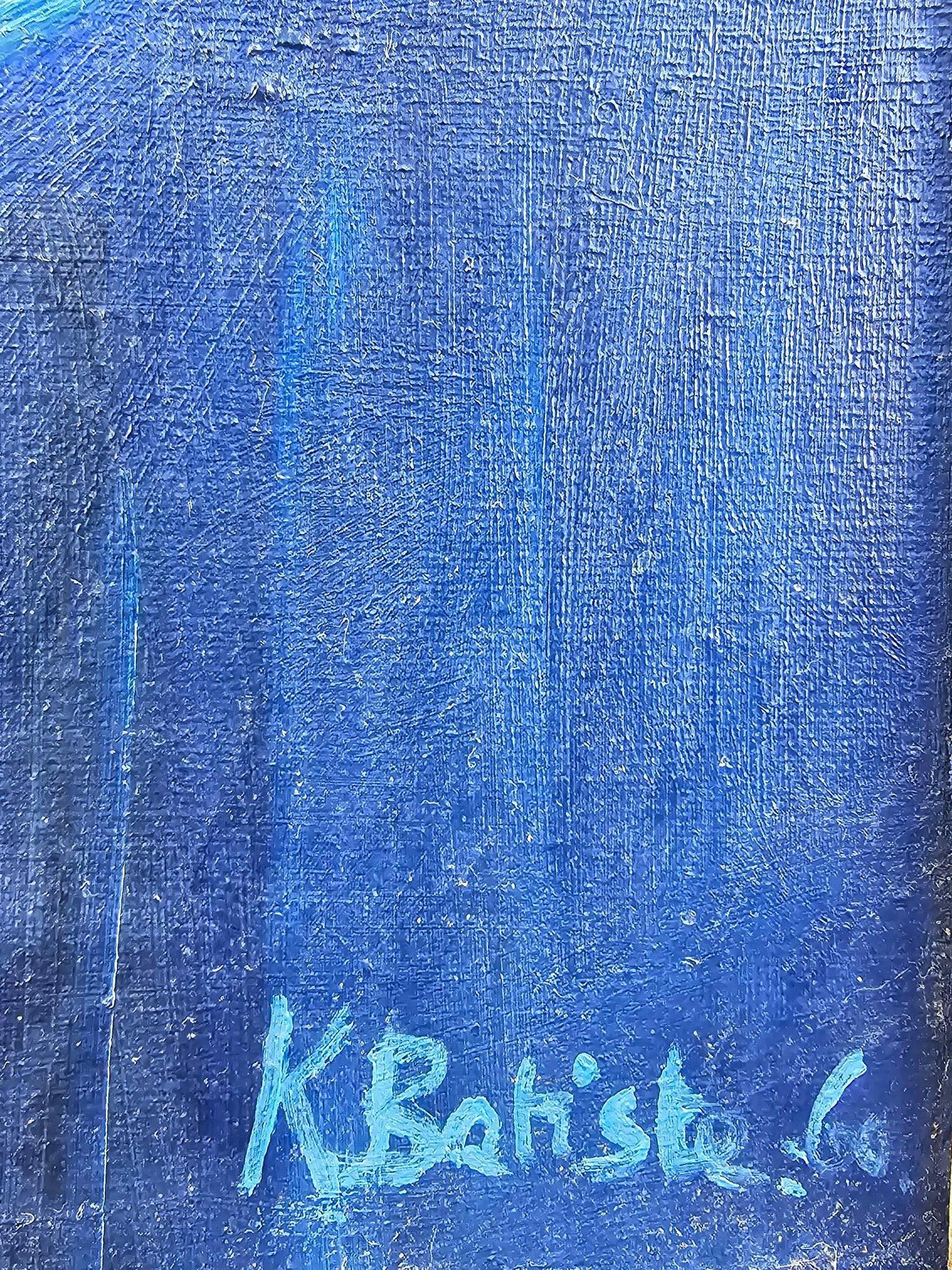 20th Century K Batiste Mid-century Danish Oil Painting For Sale