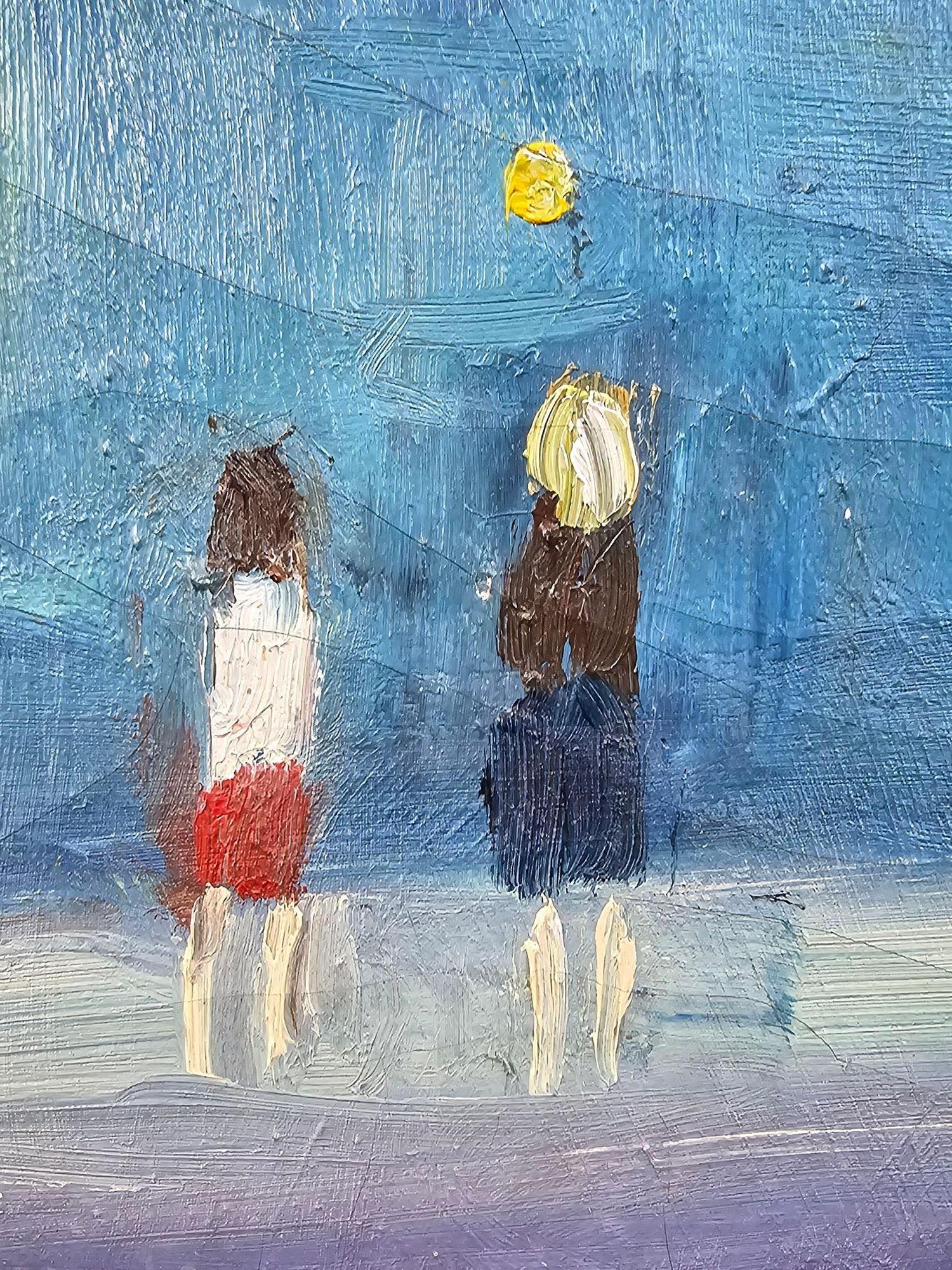 Canvas K Batiste Mid-century Danish Oil Painting For Sale