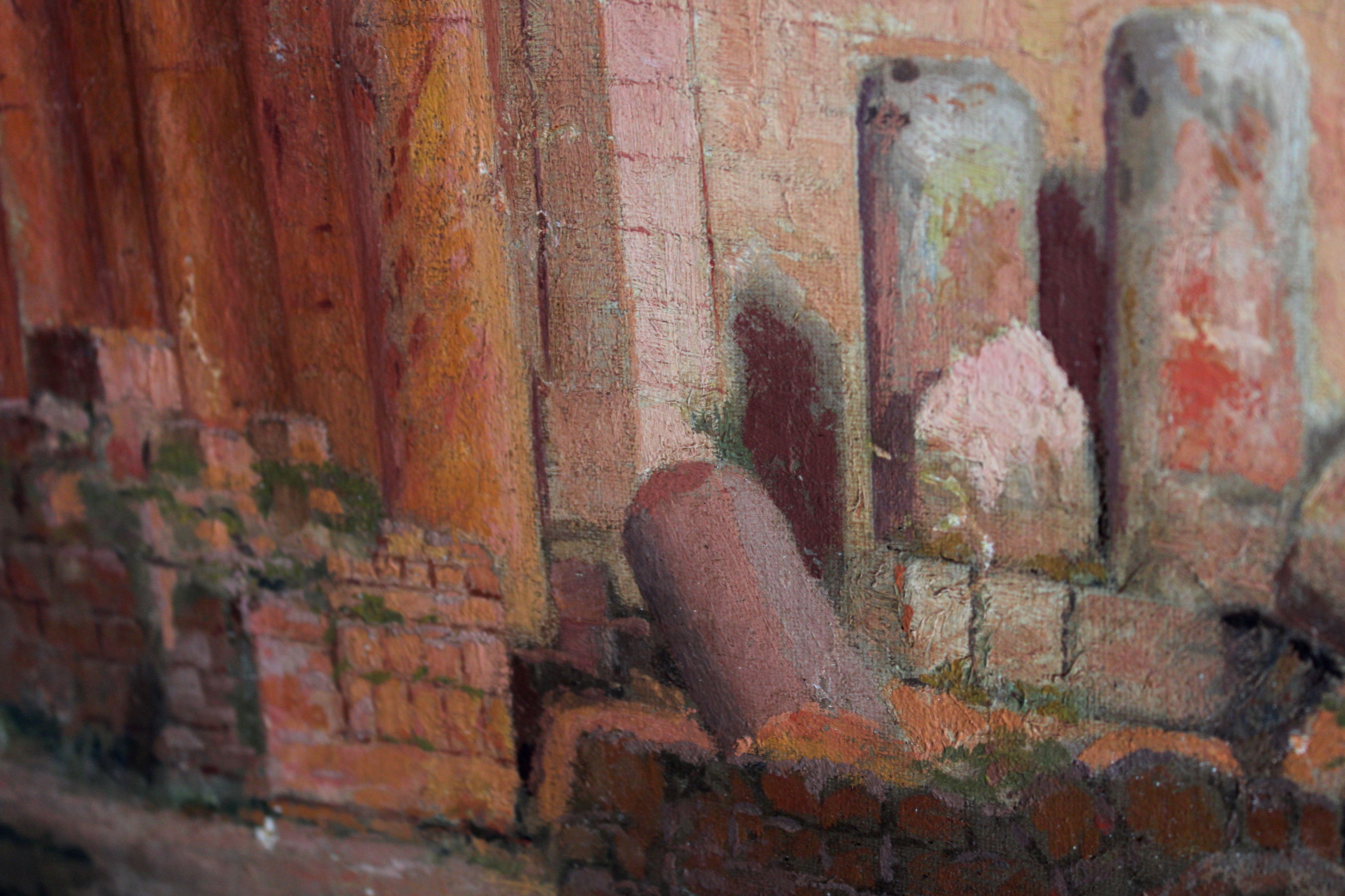 Baalbek, Temple de Bacchus. Huile sur toile, 51, 5 x 74 cm en vente 8