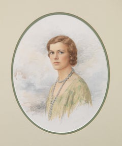 K. Collings Watercolour Portrait of a Lady