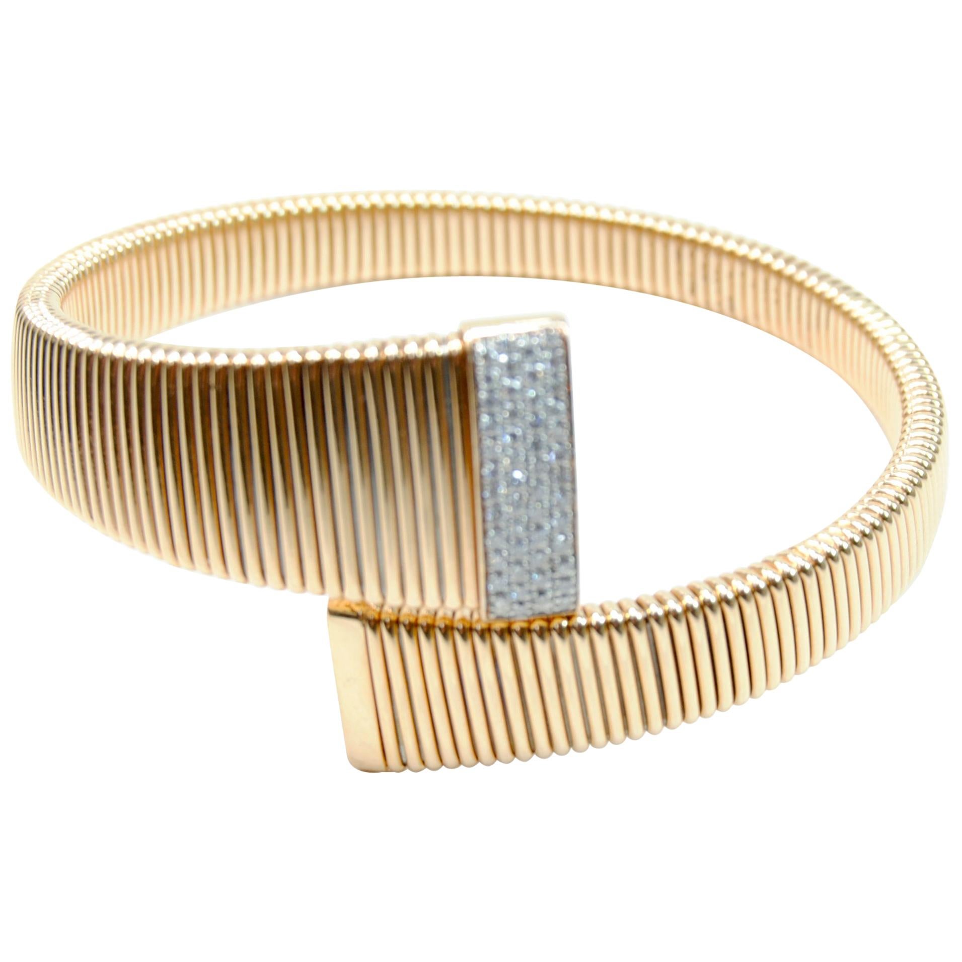 K DI Kuore 18kt Gold 18.8 GR and 0.40 Carat Diamonds Bracalet