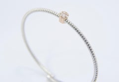 Brazalete de oro blanco y rosa de 18 quilates K Di Kuore 5,8 GR y diamantes de 0,20 quilates