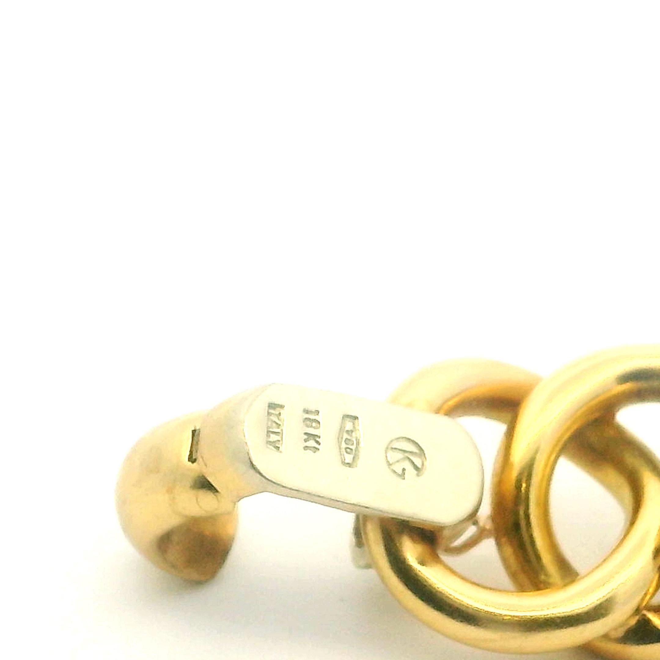 K di Kuore - Bracciale scultoreo a maglie in oro giallo 18 carati, Contemporary Design In condizioni ottime in vendita a Miami, FL