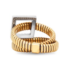 K Di Kuore Yellow White Gold and Diamond Wrap Around Ring