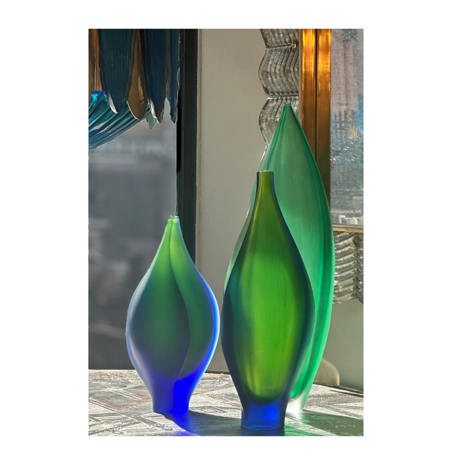 K. Elliot & B. Edols Collection of Three Blown Glass Vessels 2005 (Signed) 3