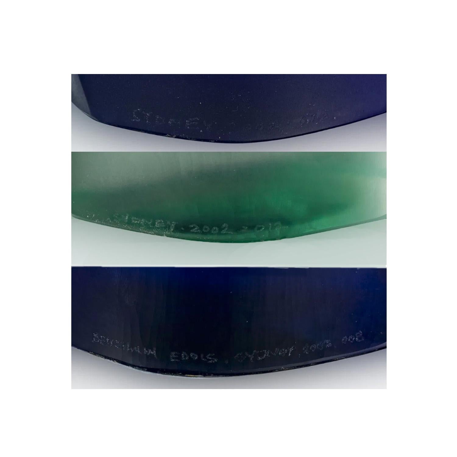 K. Elliot & B. Edols Collection of Three Blown Glass Vessels 2005 (Signed) 2