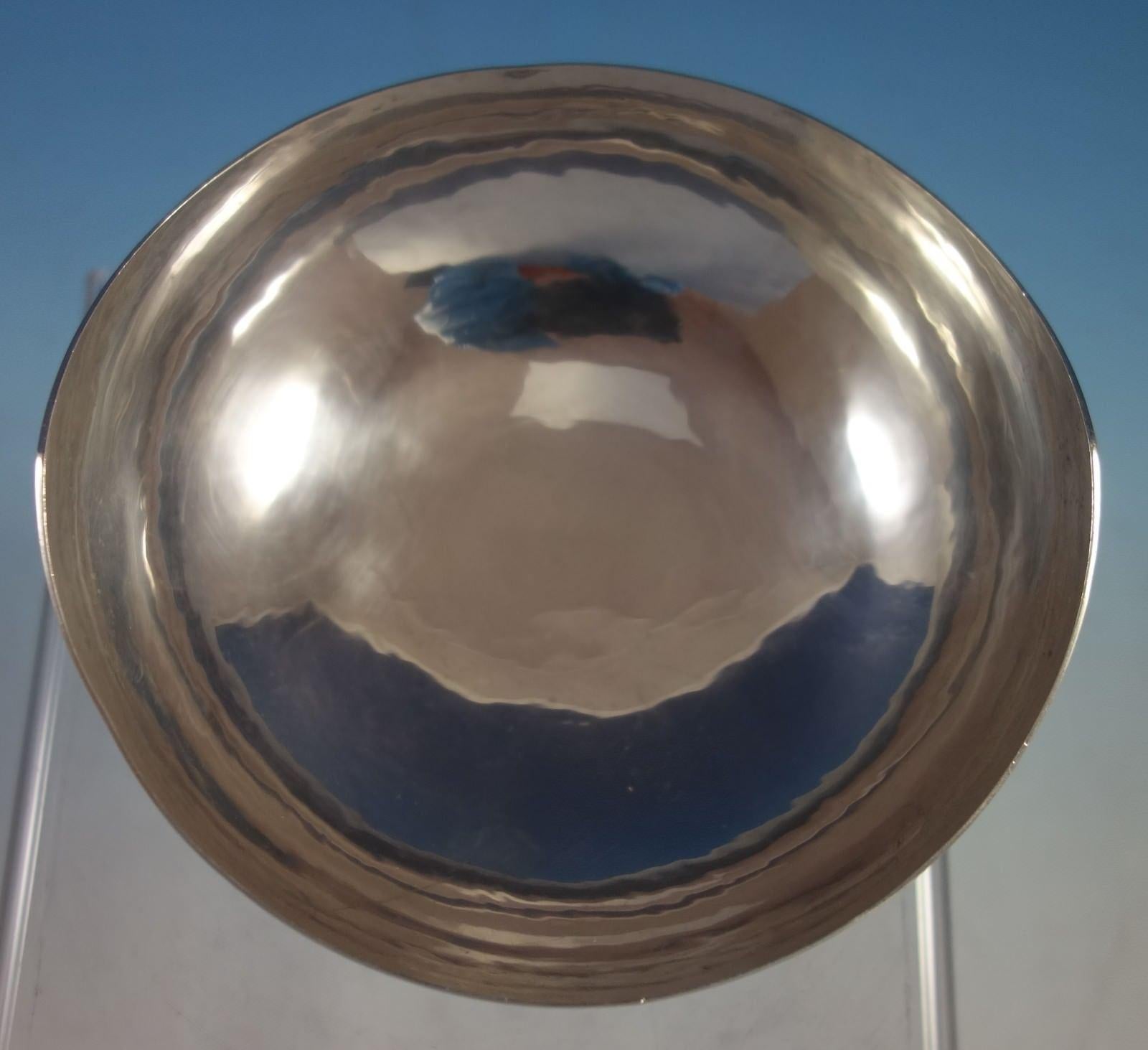 K. G. Markstrom .830 Silver Swedish Bowl Oval Hammered Dated 1960 In Excellent Condition In Big Bend, WI