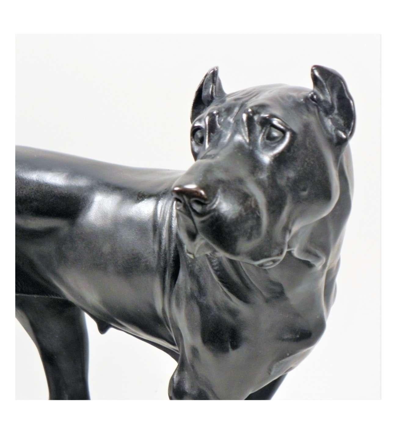 Great Dane - Gustav Reißmann (1887-1954) - Gold Figurative Sculpture by K. Gustav Reissmann