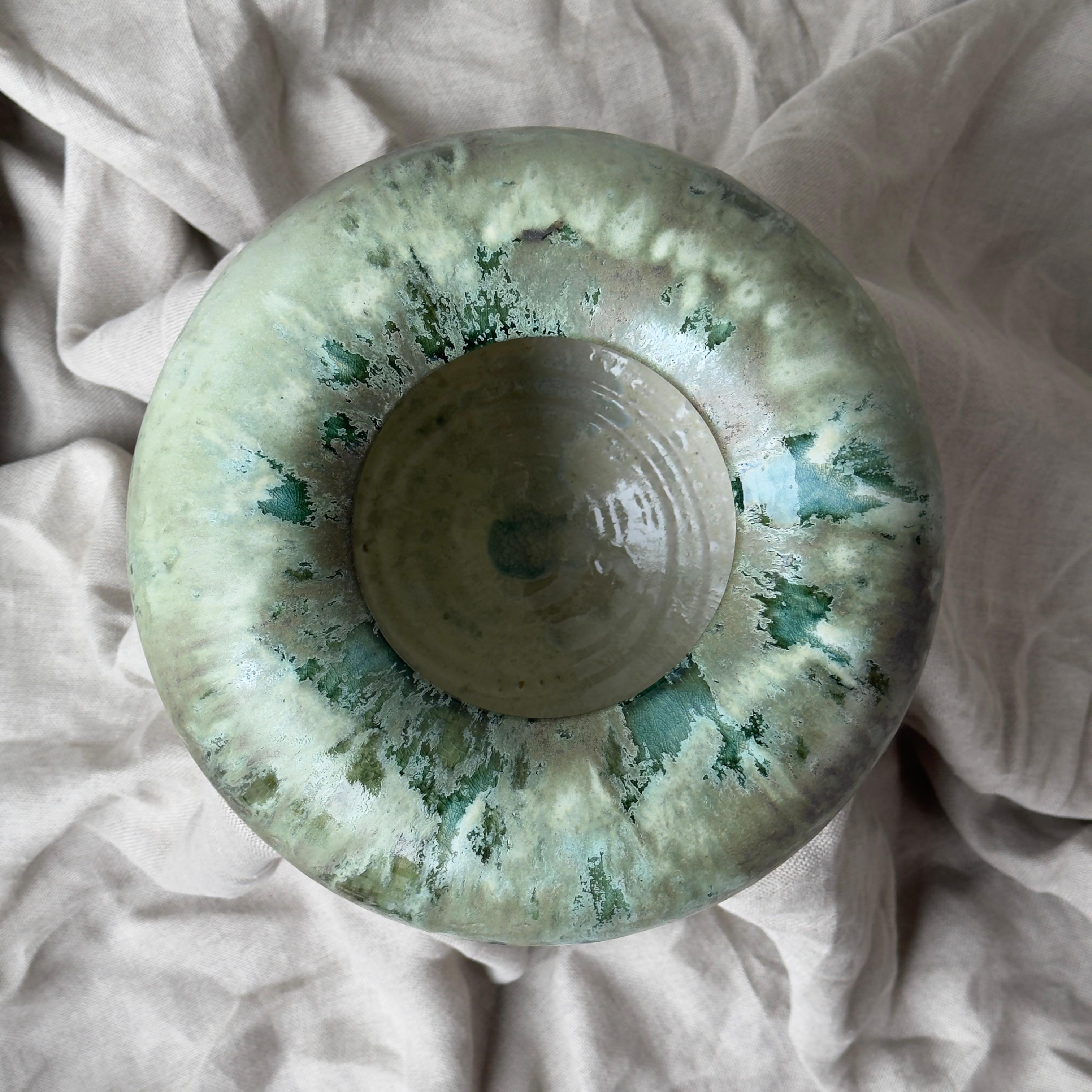 Danish K H Würtz Rotund Green Vase