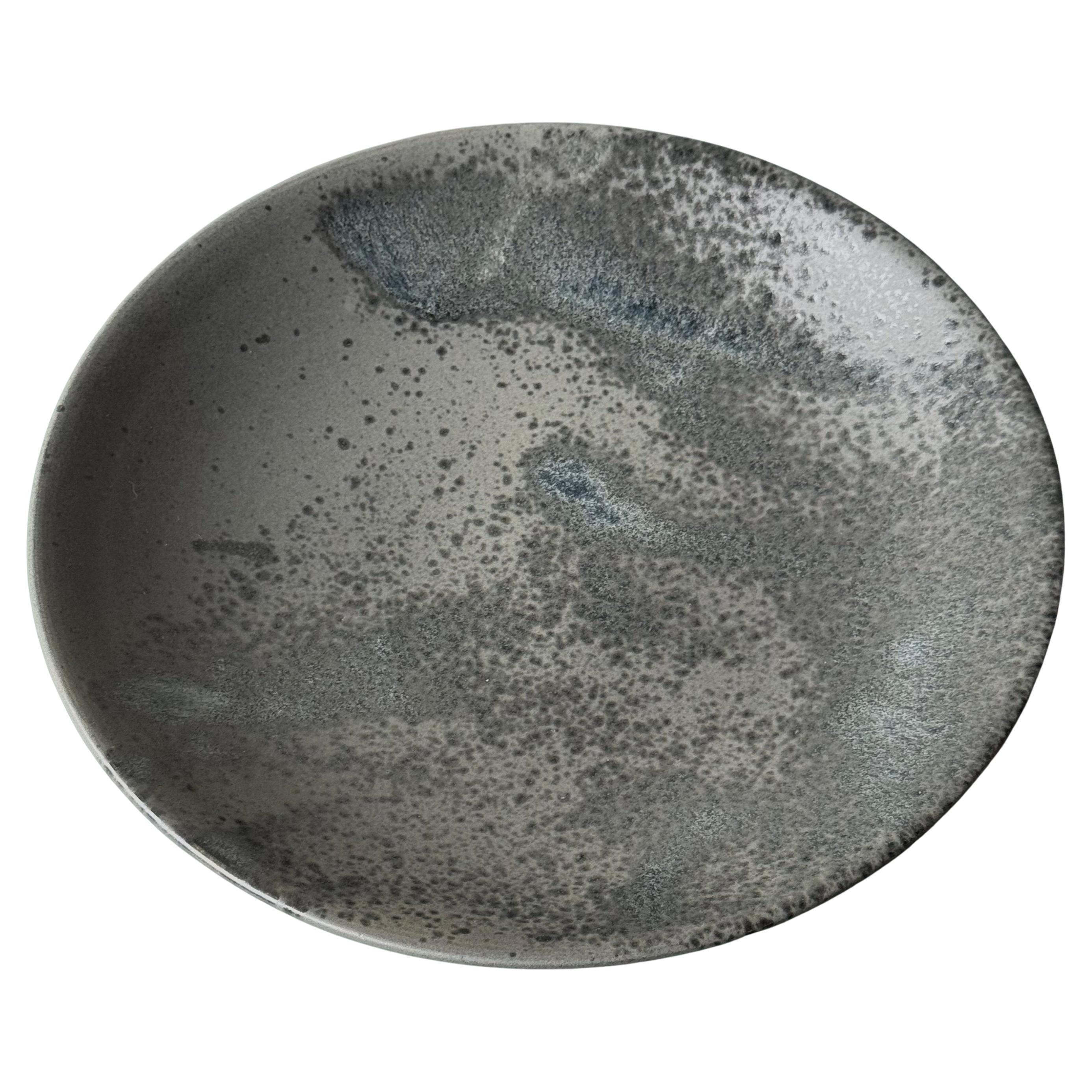 K H Wurtz Serving Platter / Black / Glaze E ? Denmark en venta