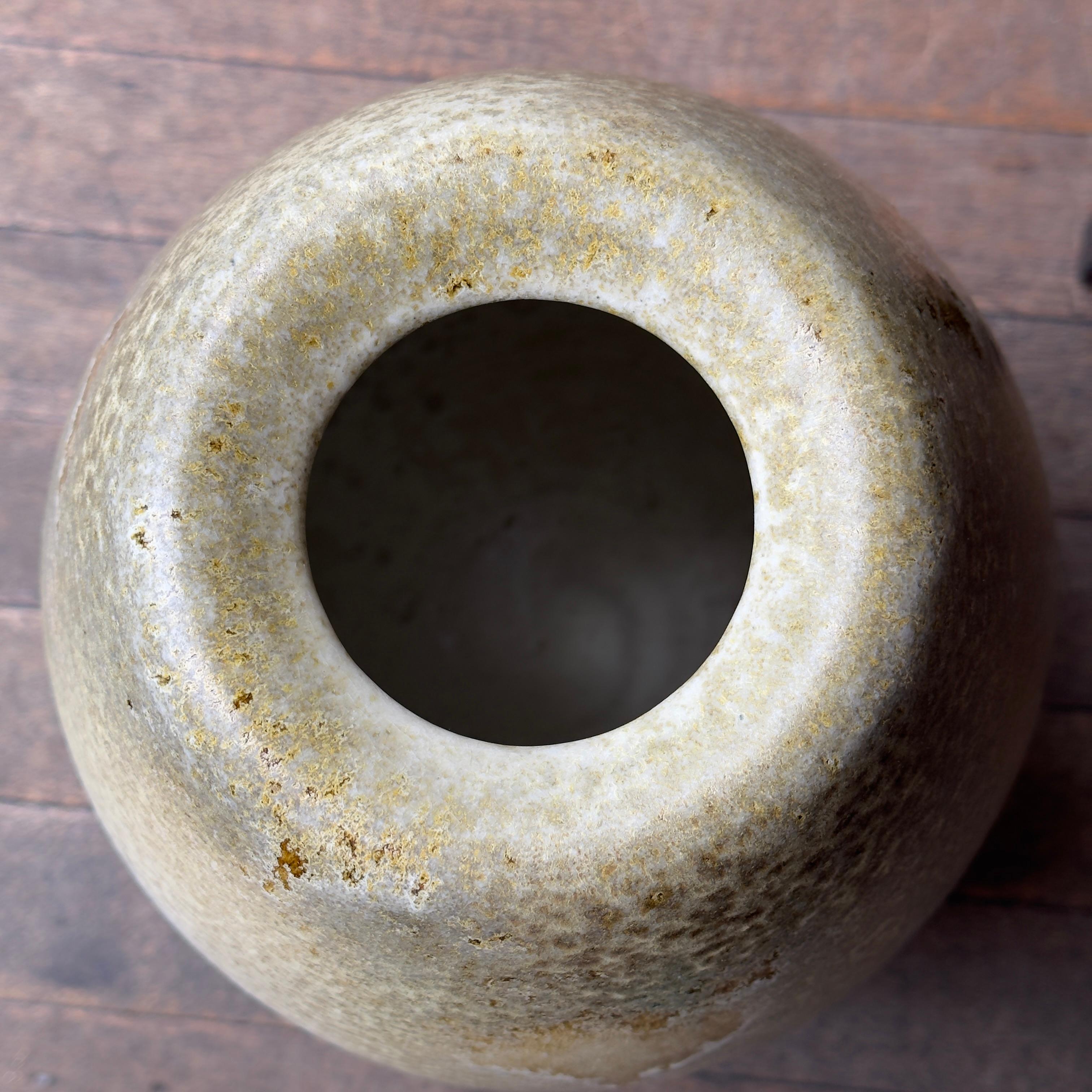 K H Würtz Slim Tapered Stoneware Vase in Yellow Glaze In New Condition In London, GB