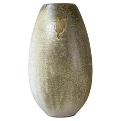 K H Würtz Slim Tapered Stoneware Vase in Yellow Glaze