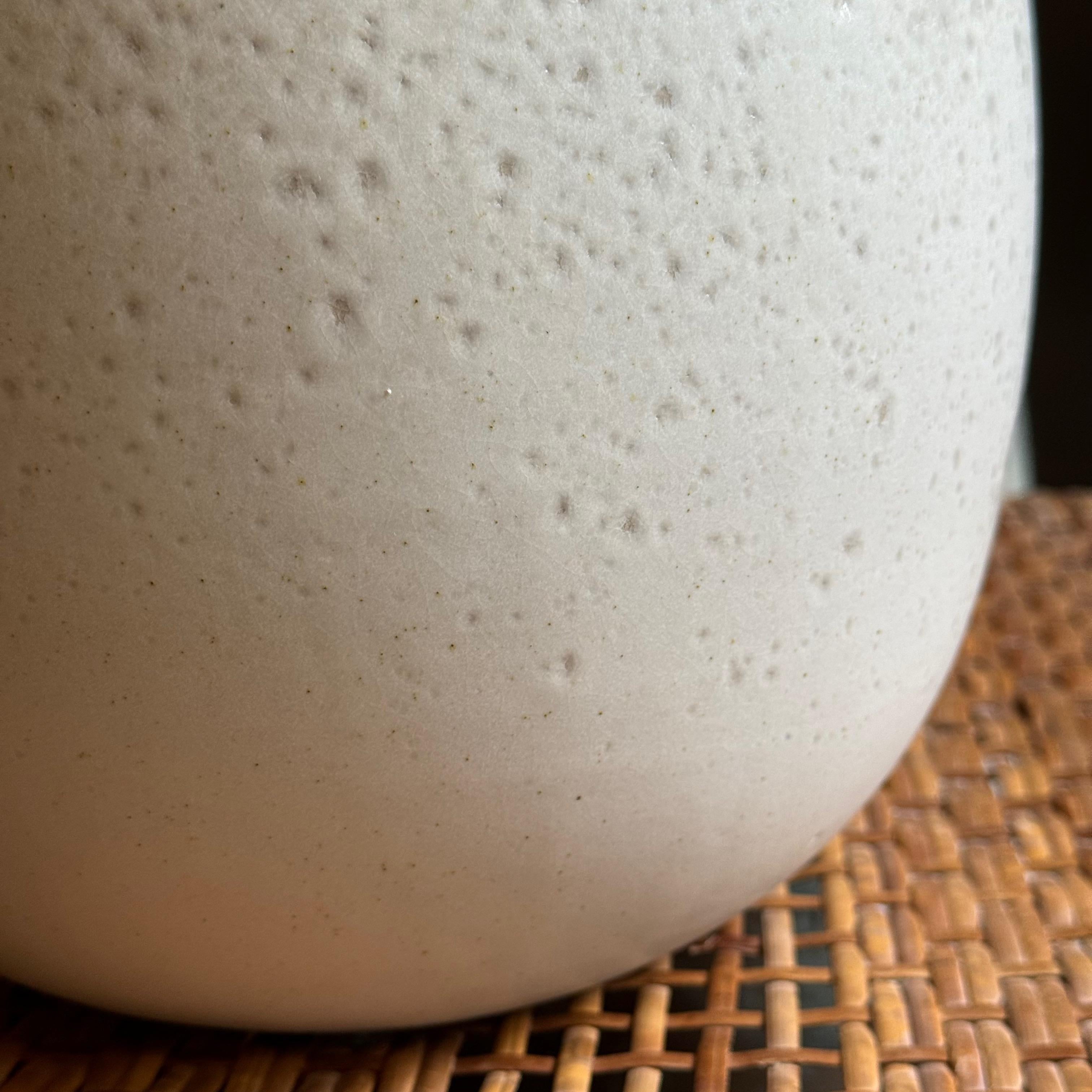 Danish K H Würtz Small Ovoid Stoneware Vase in White
