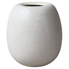 K H Würtz Small Ovoid Stoneware Vase in White