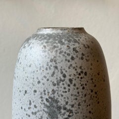 K H Würtz Small Rounded Stoneware Vase in Grey