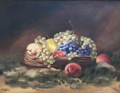 Still life with apples, pears and grapes