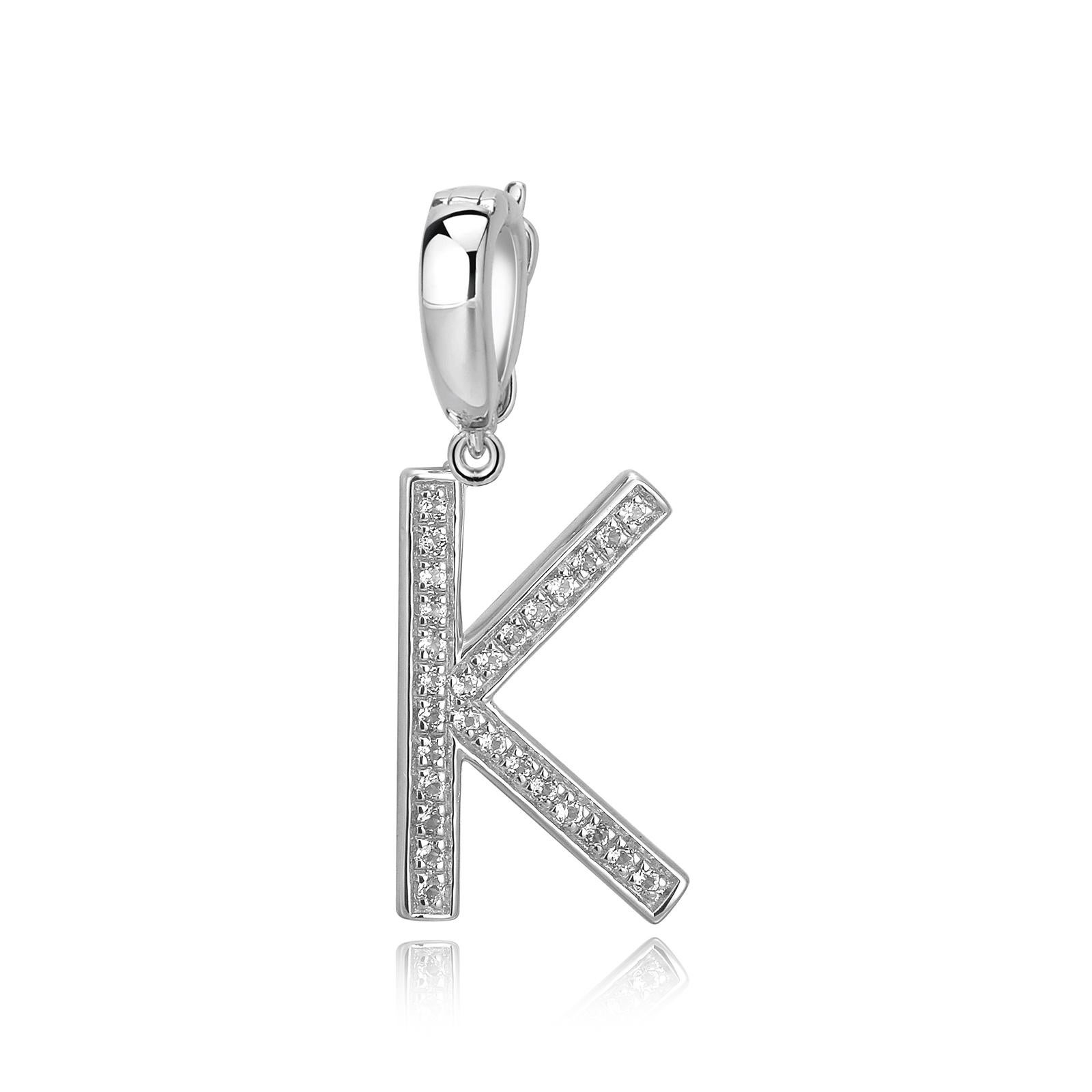 Modern K Initial Pendant/Charm For Sale