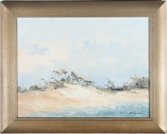 K. Juolis  - Framed 20th Century Oil, Beach Huts