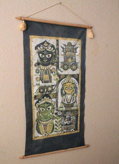 Rare K. Laxma Goud Batik. Indian Fine Art. Padma Shri. Early Mid Century Modern