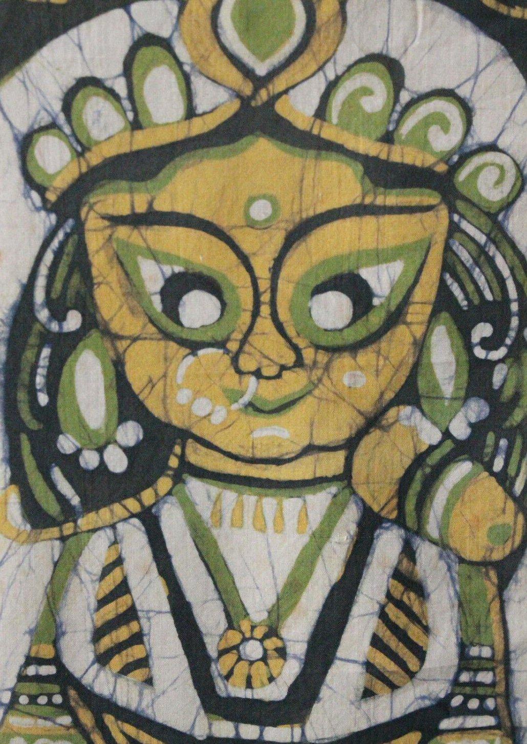 Seltene K. Laxma Goud Batik. Indische Bildende Kunst. Padma Shri. Frühe Mid Century Modernität im Zustand „Gut“ im Angebot in Peoria, AZ