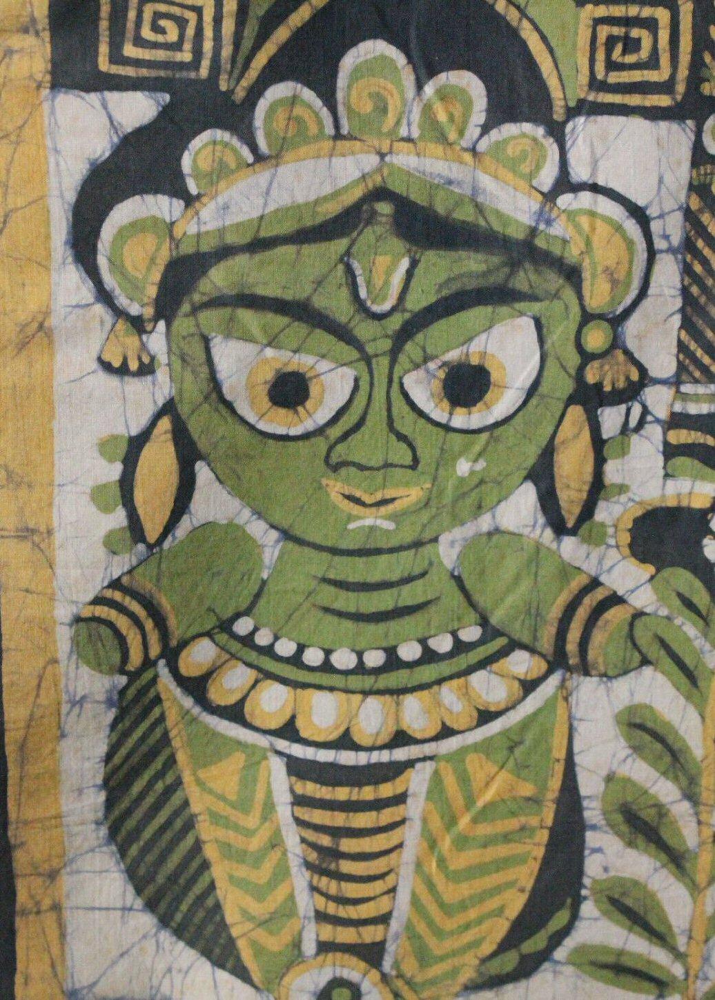 20th Century Rare K. Laxma Goud Batik. Indian Fine Art. Padma Shri. Early Mid Century Modern For Sale