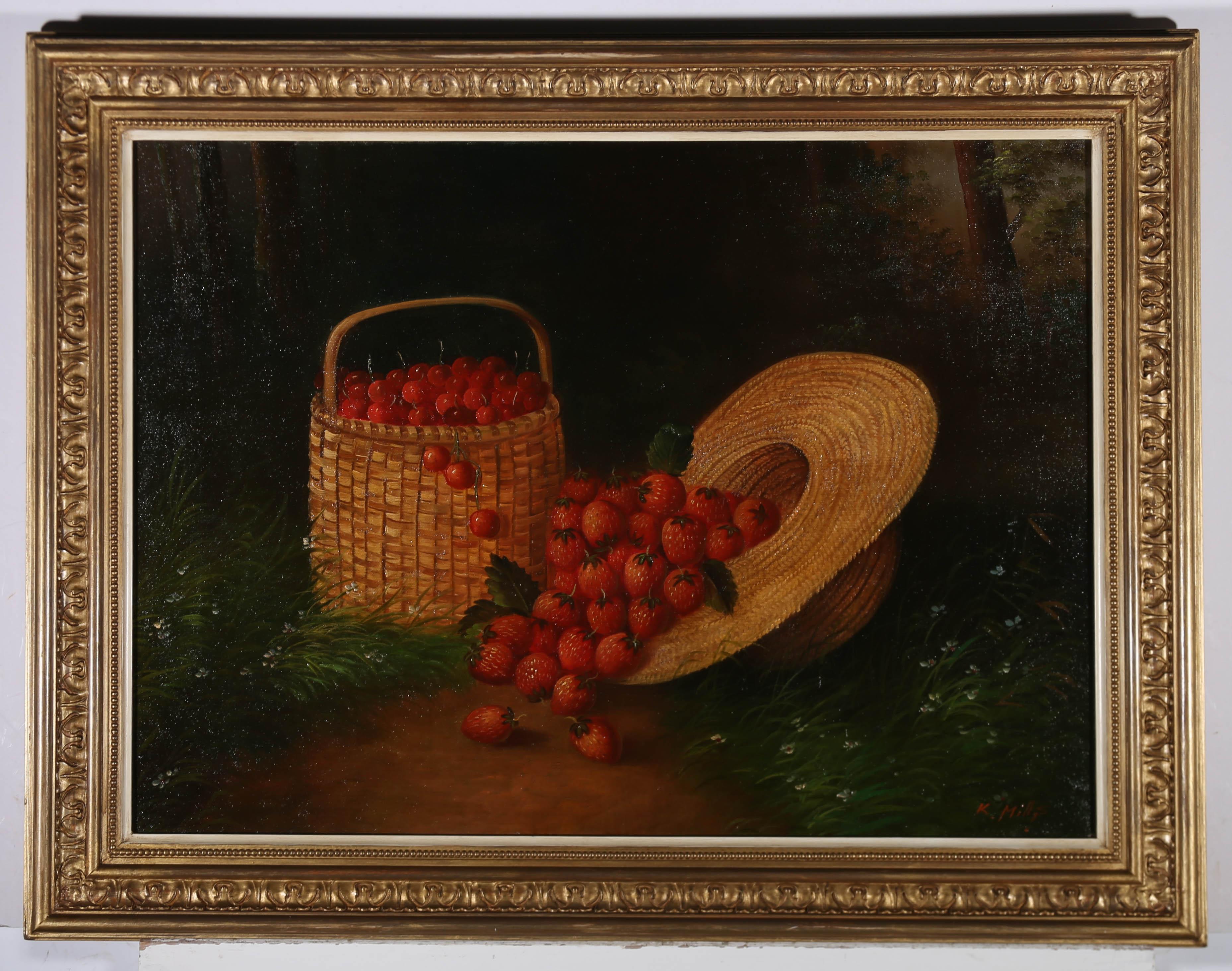 K. Mills - 20th Century Oil, Berries and a Straw Hat 2