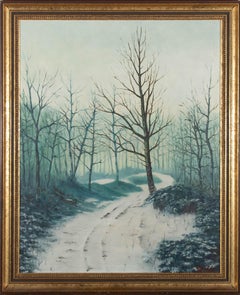 K. Morton - Siglo XX Óleo, Enero - Bosque de la Reina, Hereford