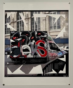 K-Narf Farbfoto-Graffiti, Klebeband Geänderte Straßenkunst Fotografie Collage