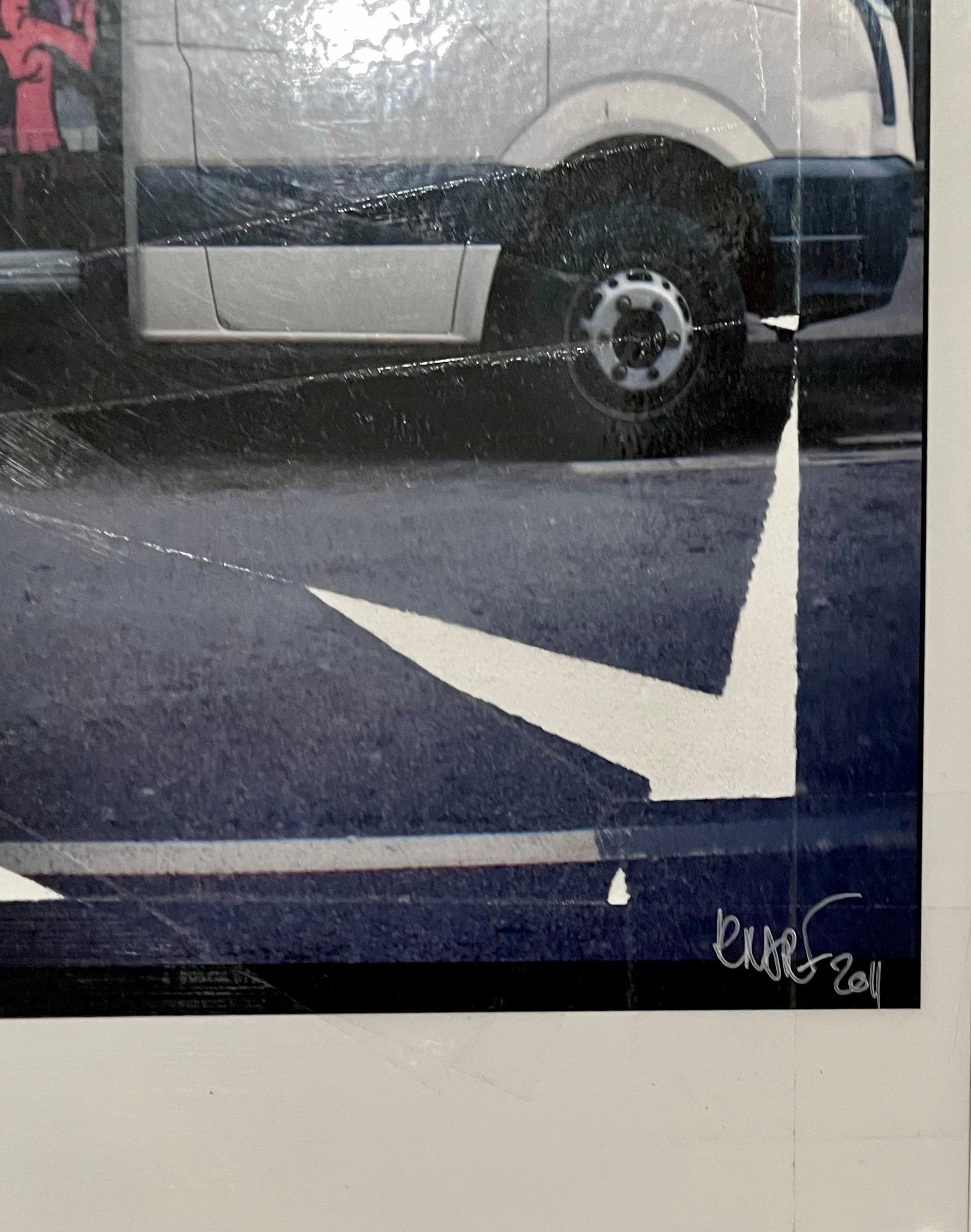 K-Narf Color Photo Graffiti, Adhesive Tape Altered Street Art Photograph Collage For Sale 1