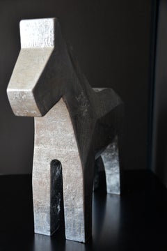 Bohême, silver leaf horse sculpture