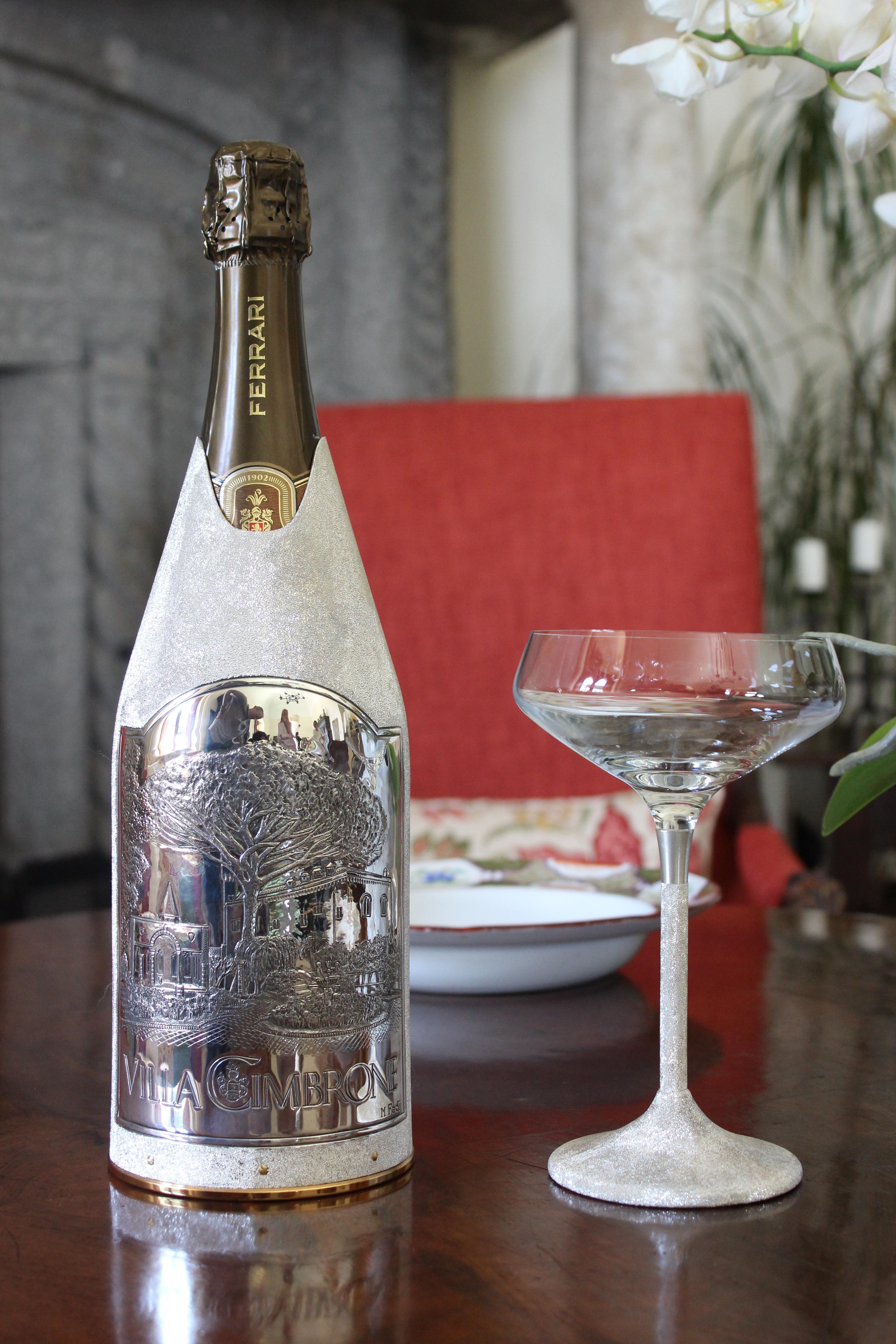 K-OVER Champagner, 21. Jahrhundert, Sonne individuell gestaltet,  Massives reines Silber, Italien im Angebot 15