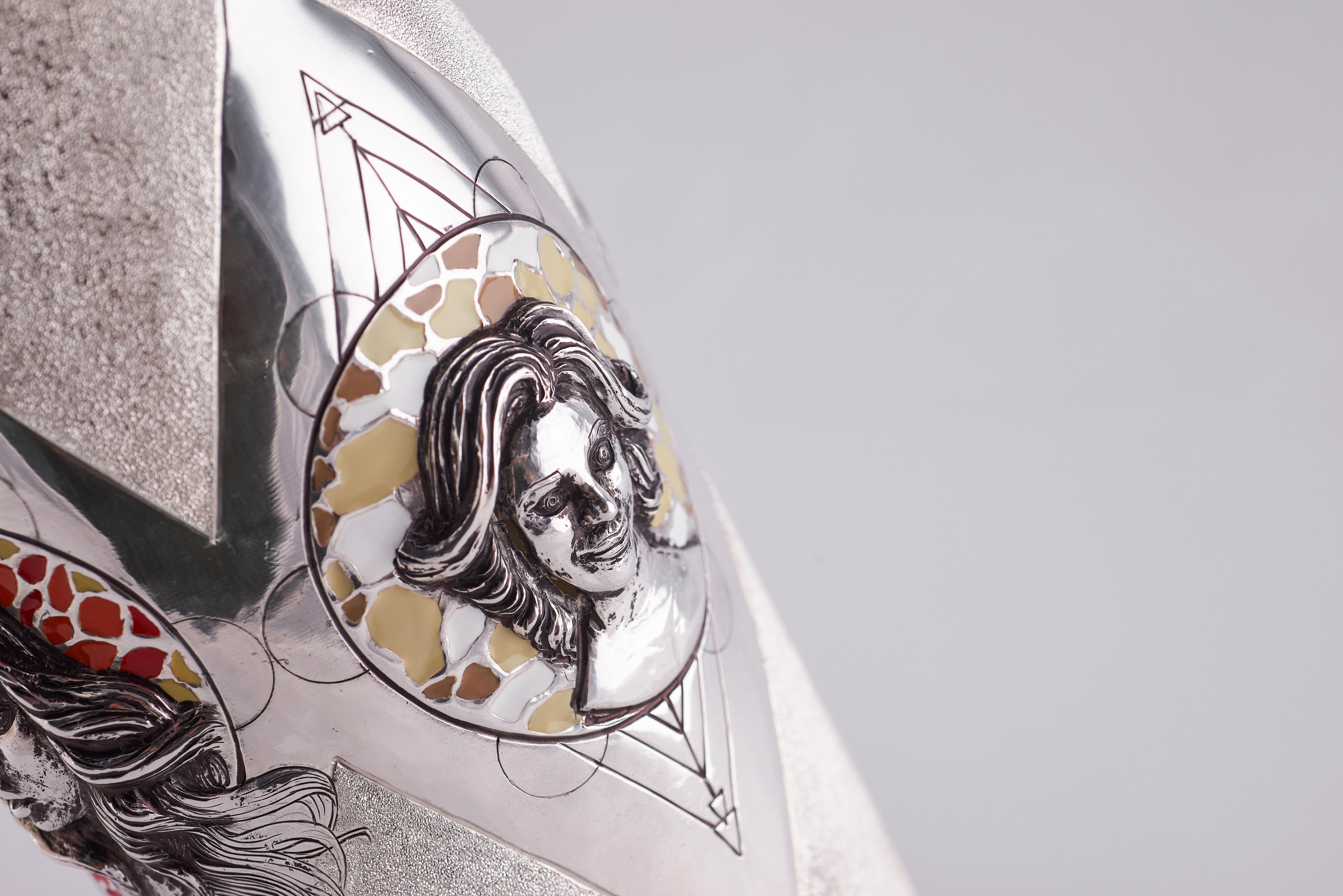 Champagne Bottle Cover, ALCHIMIA, Luxory Gift Ideas, Silver, Hand Made, 2023 In New Condition For Sale In Firenze, IT