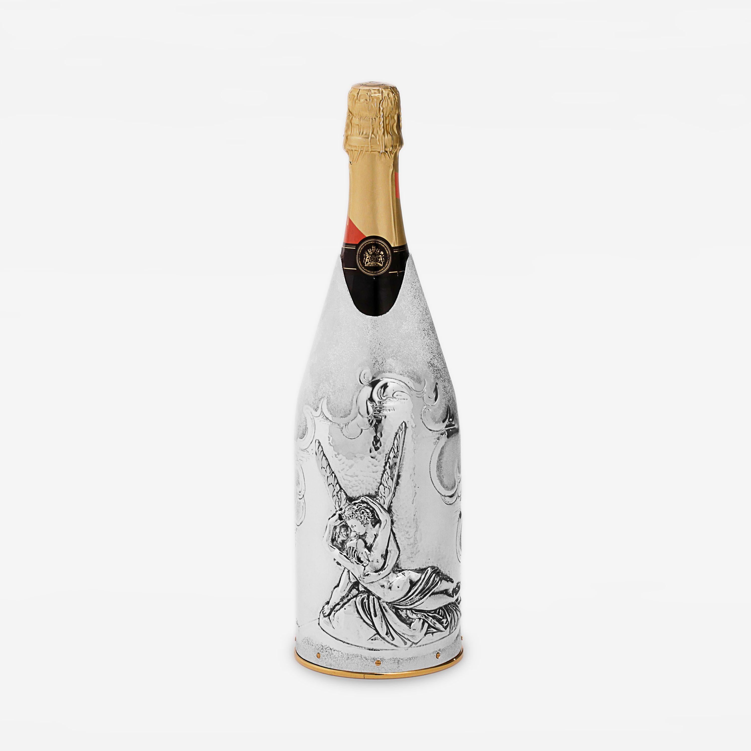 Hand-Crafted K-OVER Champagne, Amore e Psiche, argento 999/°°, Italia For Sale