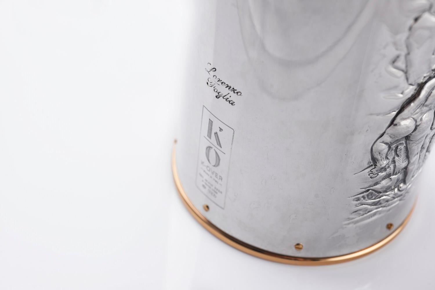 Italian K-OVER Champagne, BATTAGLIA DI CASCINA, argent 999/°, Italie en vente