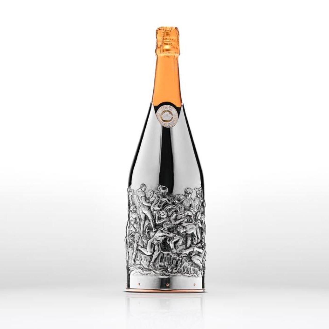 Silver K-OVER Champagne, BATTAGLIA DI CASCINA, silver 999/°°, Italy For Sale