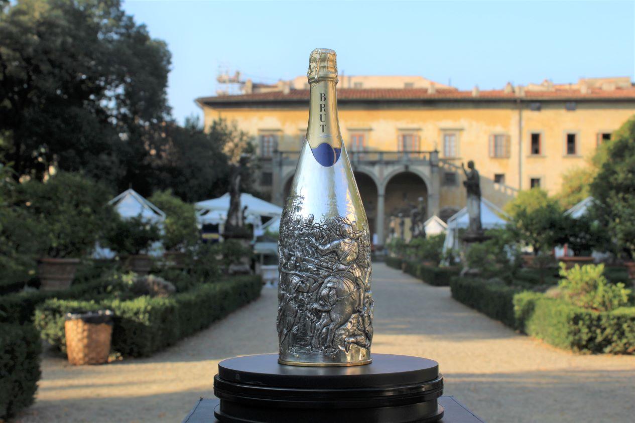 Silver K-OVER Champagne, Battaglia di porta Camollia, argento 999/°°, Italia For Sale
