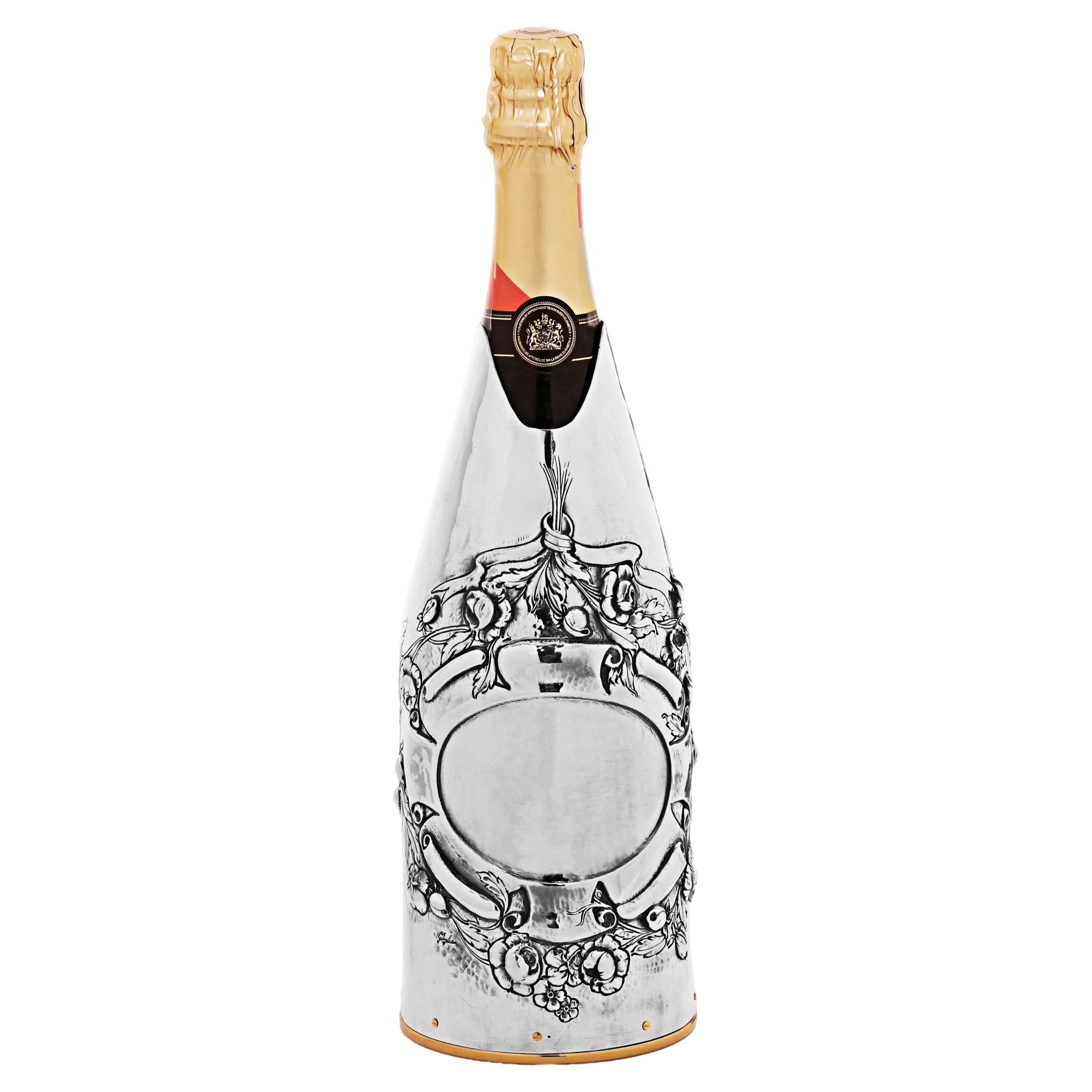 K-OVER Champagne, CHAÎNE DE FLEURS, argento 999/°°, Italia en vente