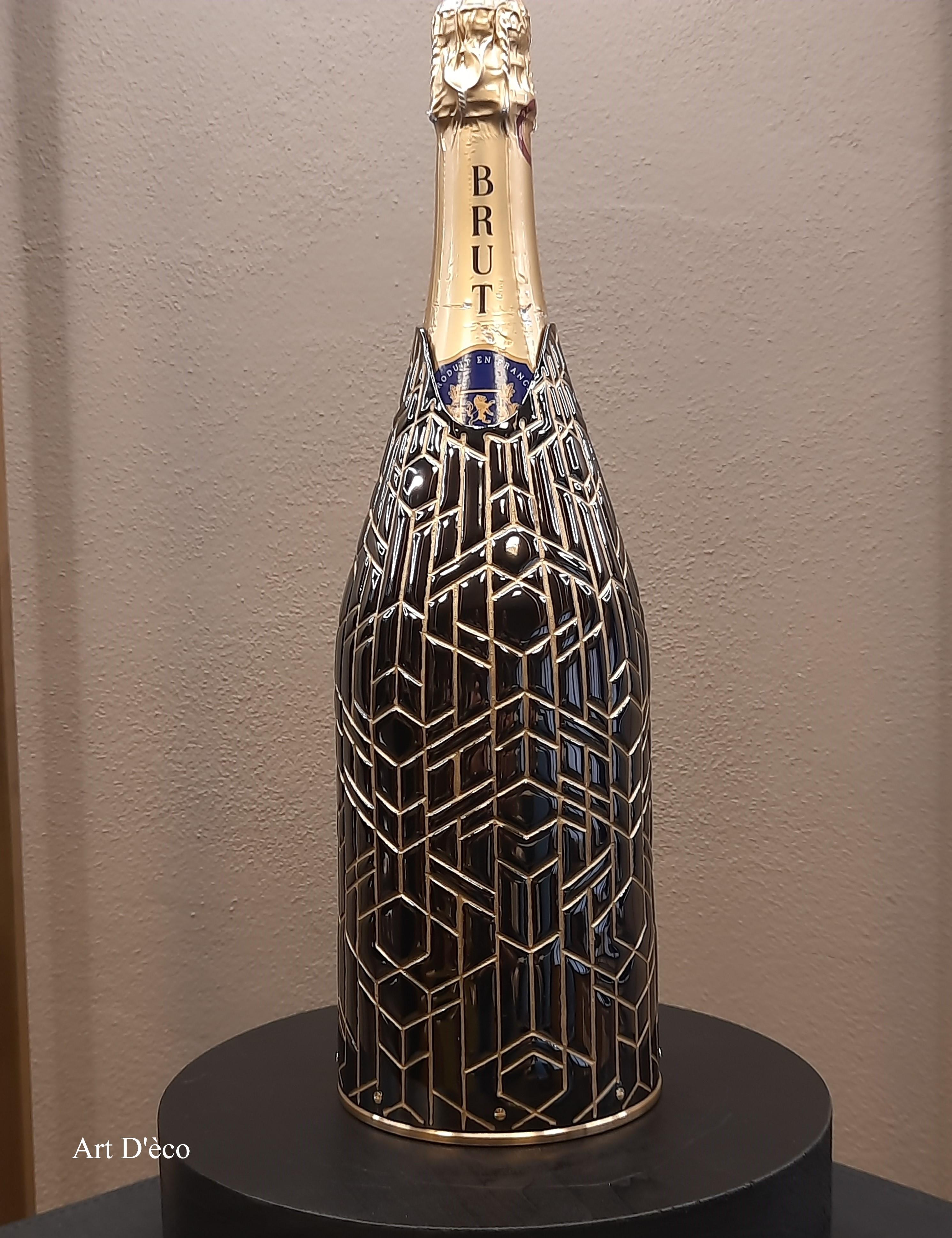 Hand-Crafted K-OVER Champagne, GATSBY, silver 999/°°, Italy For Sale