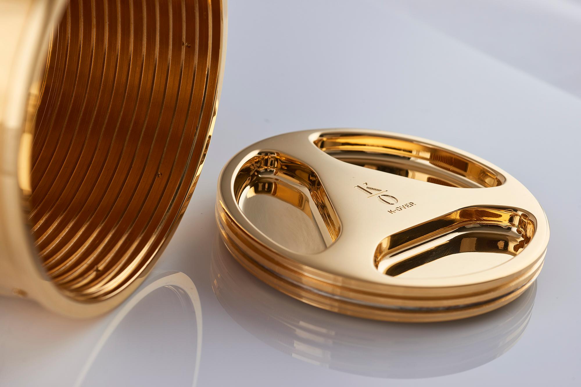 K-OVER Champagne, Onda, argento 999/°°, Italia Silver en venta