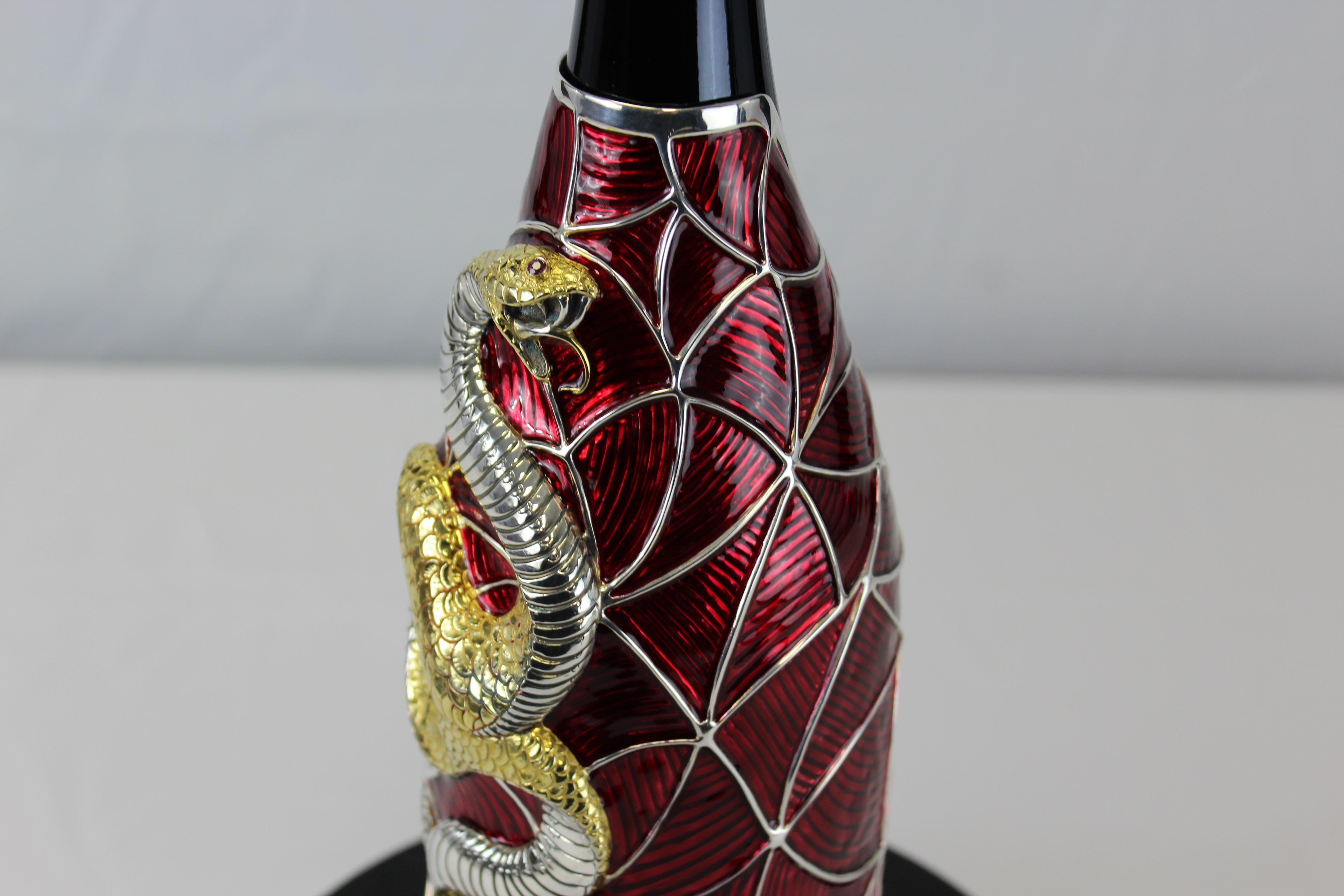 K-OVER Champagne, RUBY, silver 999/°, Italy In New Condition For Sale In Firenze, IT